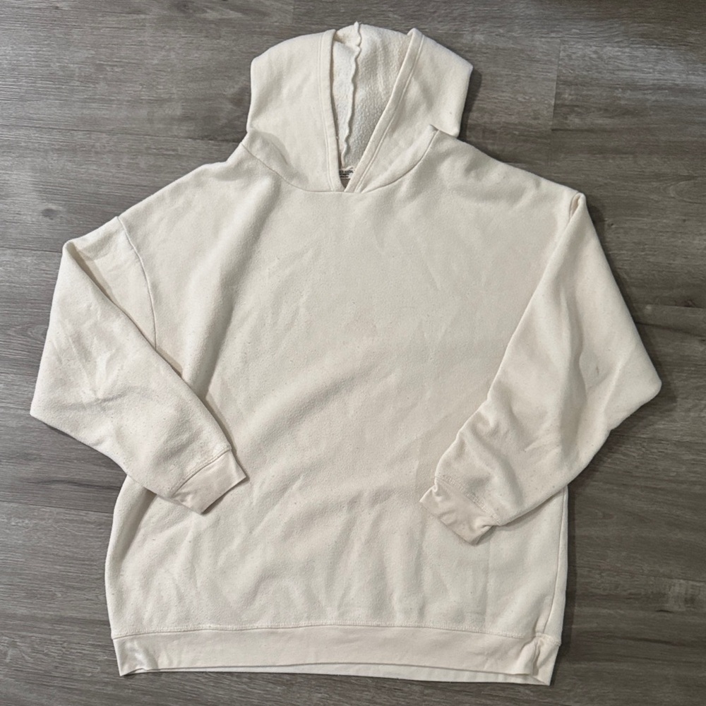 Project Social T Cream Hoodie Mini Dress